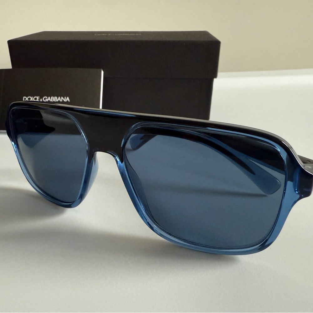 Dolce & Gabbana Blue Transparent Sunglasses